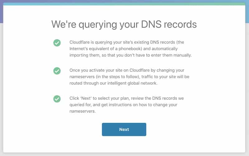 CloudFlare cuba mendapatkan senarai DNS yang sedia ada